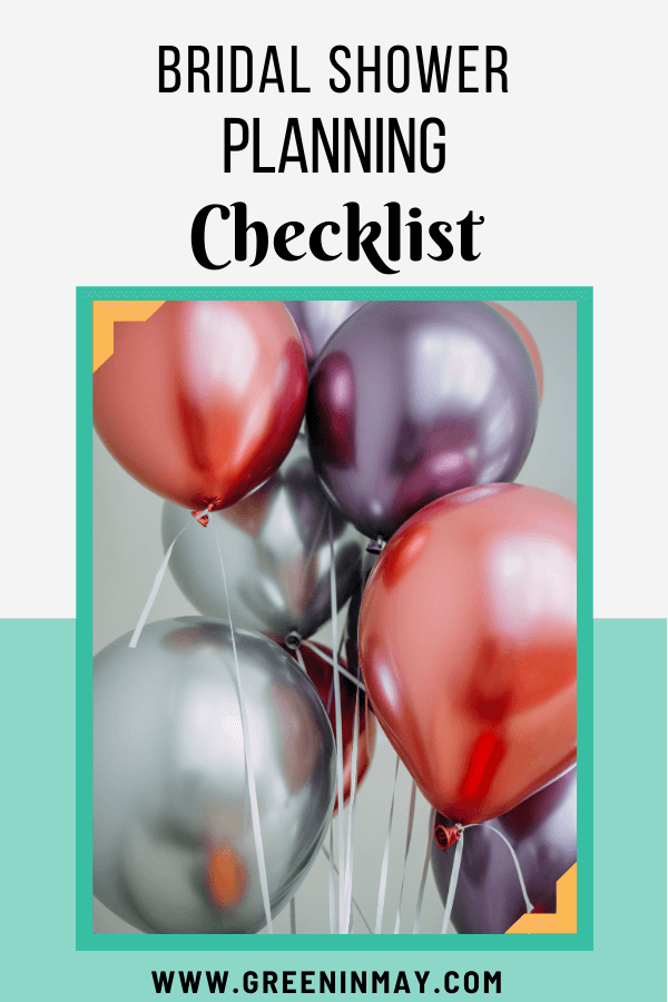 Bridal Shower Planning Checklist Green In May